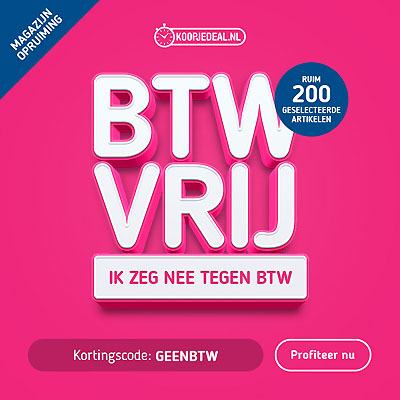 Koopjedeal BTW vrij
